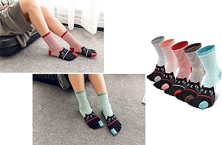 Calcetines con Dedos Separados LOFIR Divertidos de Algodón para Mujer Calcetines con Dedos Separados LOFIR Divertidos de Algodón para Mujer
