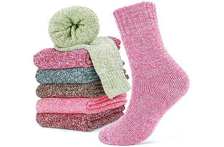 Emooqi Calcetines de Lana Cálidos de Confort Mujer de Invierno Emooqi Calcetines de Lana Cálidos de Confort Mujer de Invierno